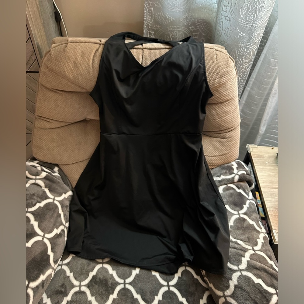 Athletic dress with built in shorts